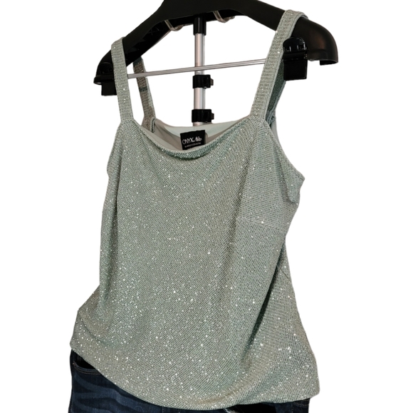 ONYX Nite Shimmery Mint Top - Picture 3 of 5
